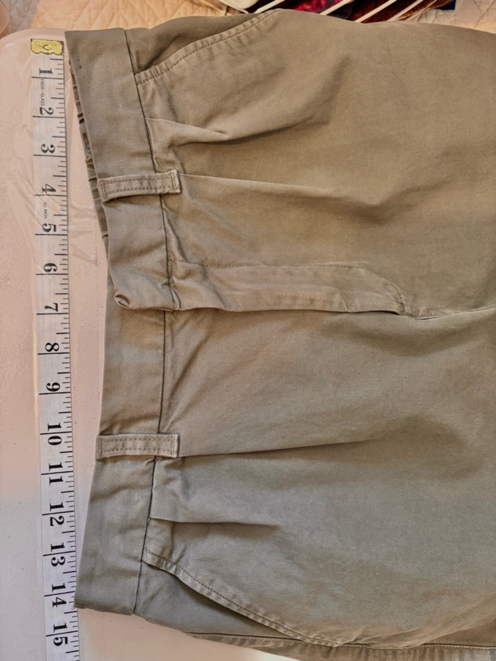GAP Womens High-Waist Shorts Khaki Green Size 8 Earth Hiking Minimalist Timeless - Picture 8 of 10
